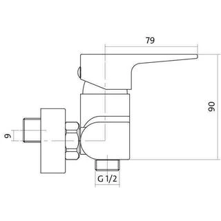 Змішувач для душу Cersanit VIGO S951-035