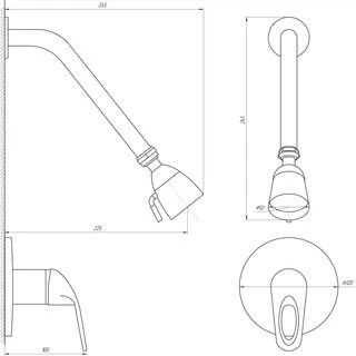 Змішувач для душу Globus Lux SENA GLS-0105S