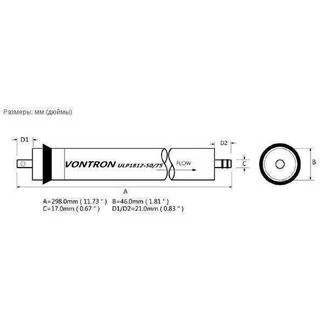 Мембрана для систем зворотного осмосу Vontron  75G, ULP1812-75