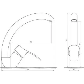 Змішувач для кухні DOMINO DQ-203S