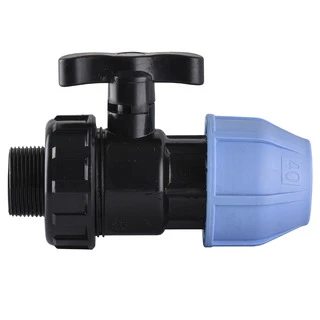 Кран кульовий ПНД Vsplast 40*1 1/4 &amp;apos;&amp;apos; ЗР 6003