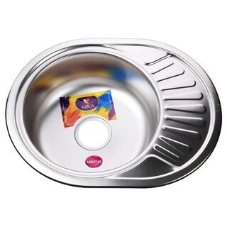 Мийка кухонна врiзна кругла з полицею 570х450х180 Satin MR 5745 E Mira