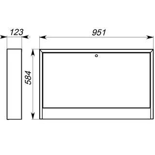 Колекторна шафа зовнішня ECO ШКЗ-5 950x580x120 (8-10)