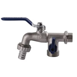 Кран SELBA кульовий для поливу подвійний 1/2&Prime;x3/4&Prime;x1/2&Prime; SL4086