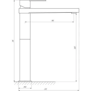 Змішувач для умивальника TOPAZ SARDINIA TS 08223-H20
