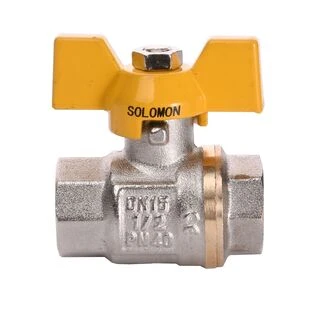 Кран кульовий прямий SOLOMON  1/2&Prime; ВВ ЖБ PN40 B1007