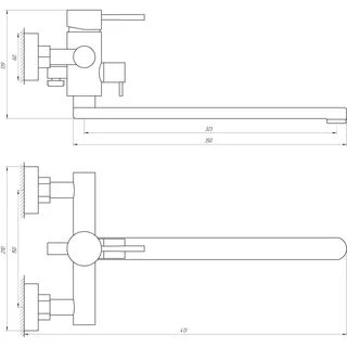 Змішувач для ванни Globus Lux ALPEN SBT1-208