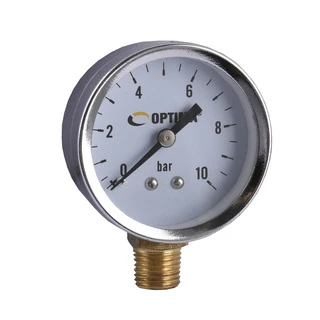 Манометр &Prime;Optima&Prime; 10 атм. 50 мм нижнє під&amp;apos;єднання нерж.корпус ( Y50 - NFC-2 )