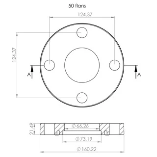 Фланцевий комплект(фланець+бурт) Kalde PPR 50  58050