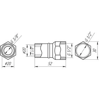 Муфта із внутрішньою різьбою прес APE ITALY AP 102 1/2&Prime;х20