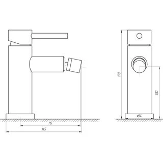 Змішувач для біде Globus Lux ALPEN SBT1-106
