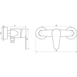 Змішувач для душу Globus Lux MAIN SM-105N