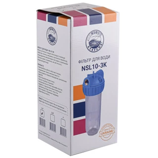 Фільтр-колба 3-х комп. + ключ, планка, БЕЗ картриджа Bio+ systems NSL10-3K, 1&Prime;