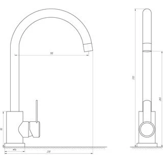 Змішувач для кухні MixMIRA WIEN MS2-203S-BB