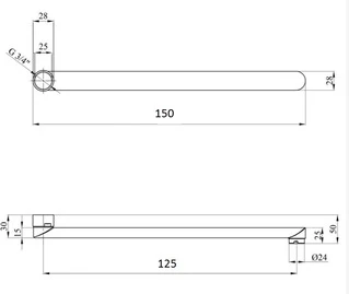 Вилив змішувача Globus Lux M72 15F