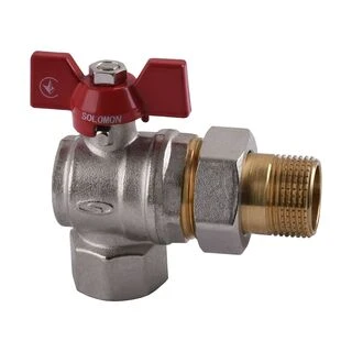 Кран кульовий кутовий з американкою SOLOMON 1/2&Prime; ПОСИЛЕННИЙ B1043