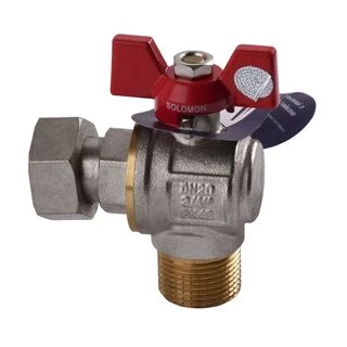 Кран кульовий кутовий з американкою SOLOMON 1/2&Prime; ПОСИЛЕННИЙ B1043