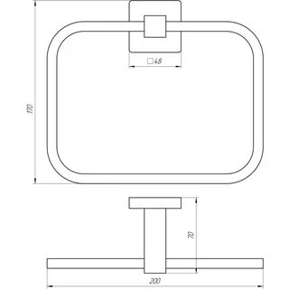Тримач рушників Globus Lux SQ 9407 SUS304
