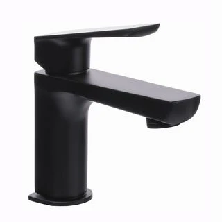 Змішувач для умивальника TOPAZ LEXI TL 21201-H57-BL на гайці,Чорний мат.,шланги TAQ-M1055,D25