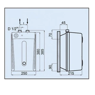 Водонагрівач LEOV LUN Small  5 l підвод води зверху (5L UN)