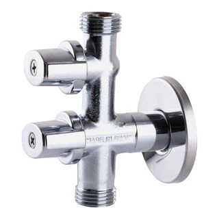 Кран кульовий кутовий подвійний ARCO 1/2&Prime;х1/2&Prime;х1/2&Prime; COMB15MAC