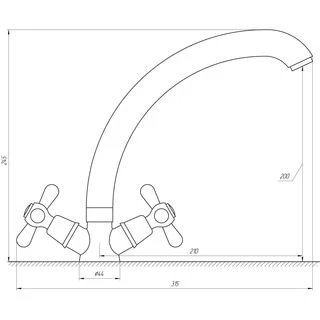 Змішувач для кухні Globus Lux GB-SHARM-0104-08