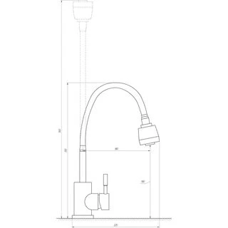 Змішувач для кухні Globus Lux ALPEN SUS-G203S