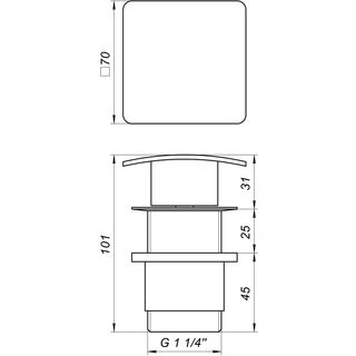 Донний клапан Globus Lux HG-043B (Click-clack)