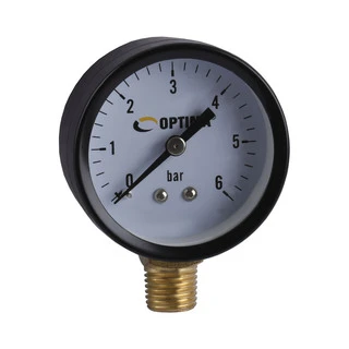 Манометр Optima 6 атм. 50 мм  сталевий корпус нижнє під&amp;apos;єднання ( Y50 - YFC-1 )
