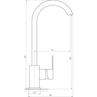 Змішувач для кухні Globus Lux Milano GLM-203SQ-BB