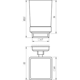 Стакан одинарний TOPAZ TКВ 9921A