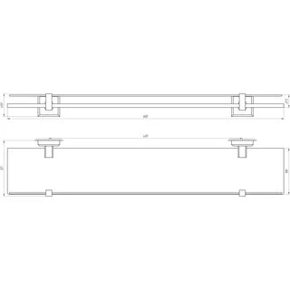 Полиця TOPAZ TKB 9927 скло с бортиком