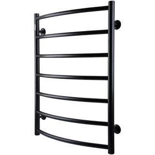 Рушникосушарка UNIO LD W 700-500-7 BLK Драбинка Дуга вода чорна