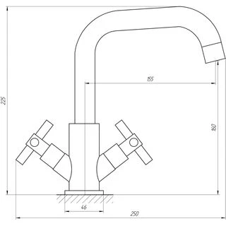Змішувач для умивальника Globus Lux DUKAT SD4-101S