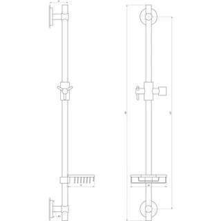 Душова стійка Globus Lux BT-1107-BB