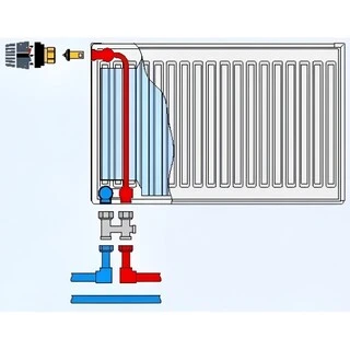 Клапан INNER під термоголовку М30x1,5 панельного радіатора 1/2&Prime;З IIM30 CRISTAL (в трубу)