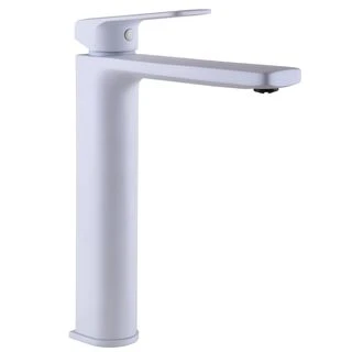 Змішувач для умивальника TOPAZ ODISS TO 18203-H52-WW високий, Білий Мат.,шланги TAQ-M1055,D25