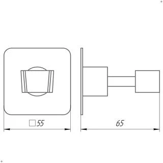 Тримач-кронштейн для душової лійки Globus Lux SQ 9025 SUS304