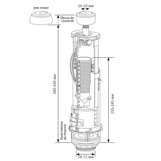 Зливний механізм SIAMP 49-OPTIMA Double Flash