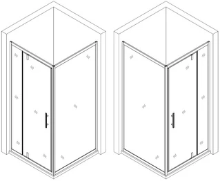 Душова кабіна квадратна без піддона MORAVA N90TB.Mosaic (N90B.Mosaic) BRAVO (1уп.)