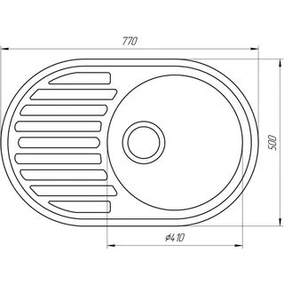 Гранітна мийка Globus Lux OHARA мокко 770х500мм