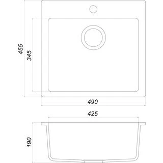 Гранітна мийка Globus Lux AOSTA мокко 490x455мм