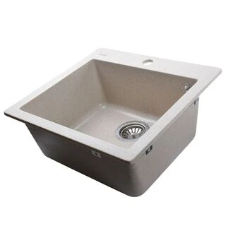 Гранітна мийка Globus Lux AOSTA піщаний 490x455мм-А0004