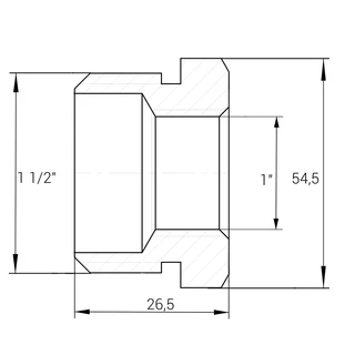 Футорка 1 1/2&Prime;х 1&Prime;ЗВ нікельована А0714А(нк)