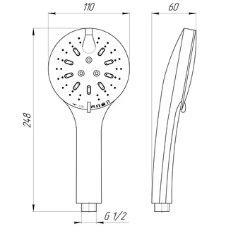 Душова лійка Topaz NF-2206-00-WHITE