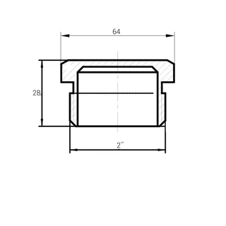 Заглушка 2&Prime;З нікельована А1096А(нк)