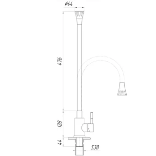 Змішувач для кухні Globus Lux Alpen SBT1-203SA-S21