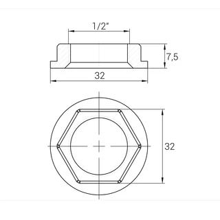 Контргайка-шайба 1/2&Prime;В нікельована А1209А(нк)