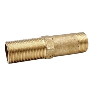 Різьбове з&amp;apos;єднання (згін) пряме латунне 3/4&Prime;ЗР х 3/4&Prime;ЗР ливарне довжина-100мм 0643Б