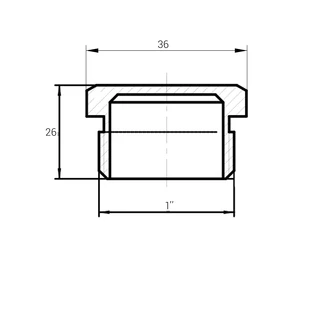 Заглушка 1&Prime;З латунна А1093А